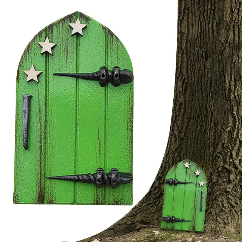 Miniature Door Miniature Door Yard Art Realistic Fairy Doors Enjoy Gardening Experience Garden Sculpture Outdoor Decor