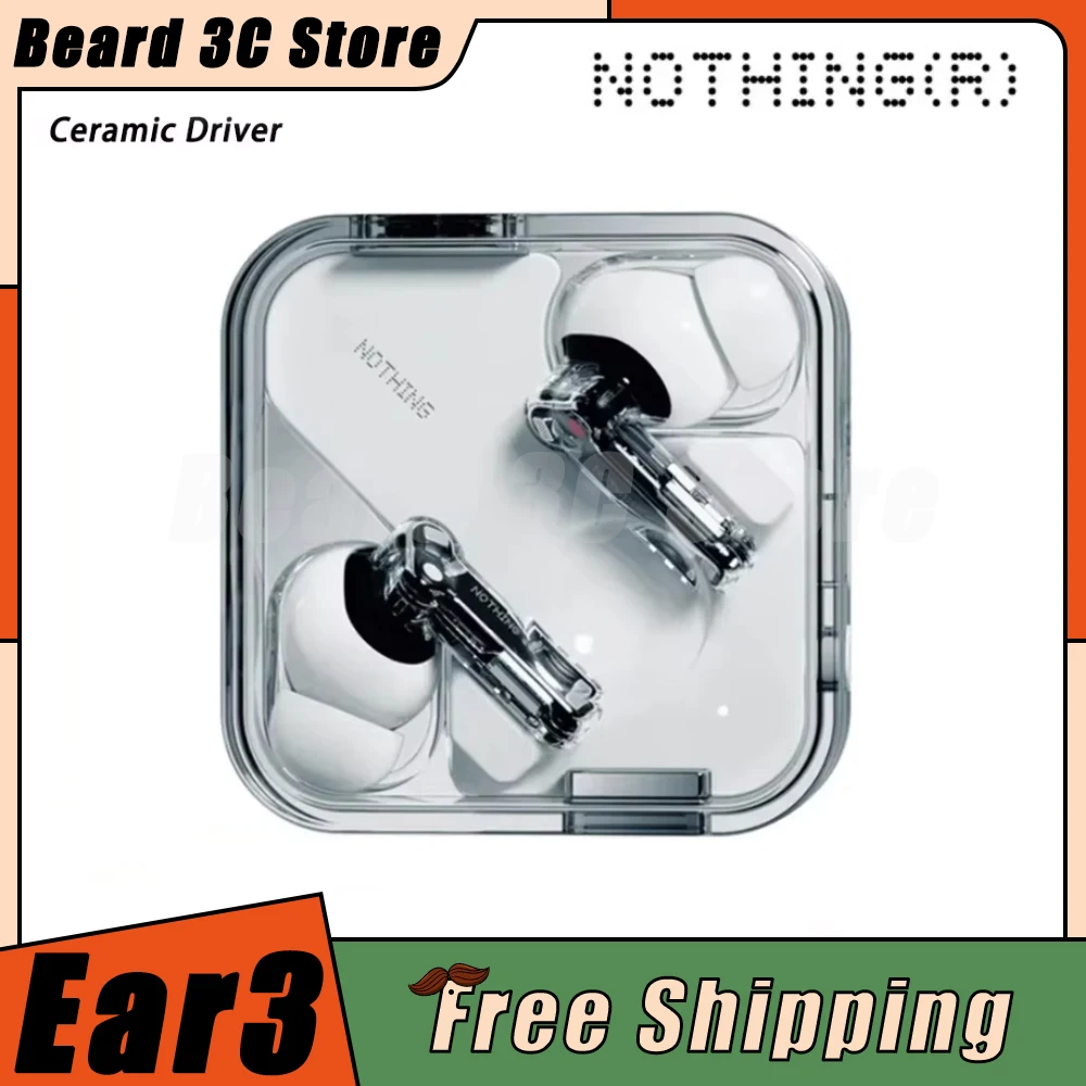 

New Nothing Ear3 Bluetooth Earphones True Wireless Ergonomic In-Ear Noise Reduction Earbuds Transparent Hi-Res Headset Earphones