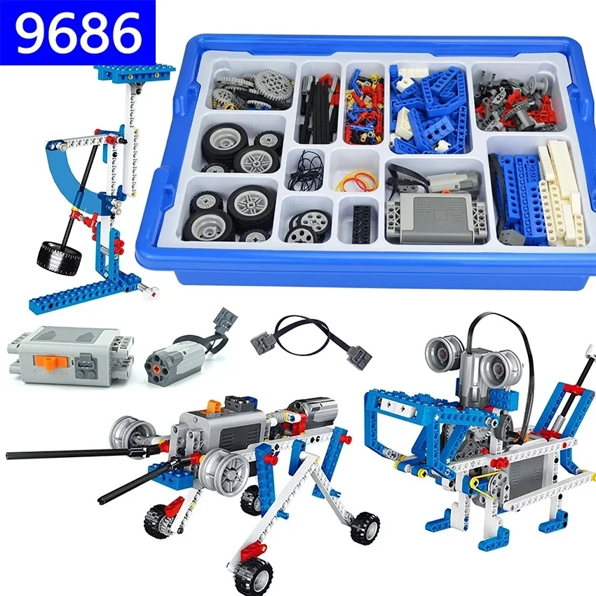 Bulk Technical Parts Pin Liftarm Bricks Studless Beam Axle Plug Connector Panel Gear 9686 Building Blocks Compatible Leduo Toys