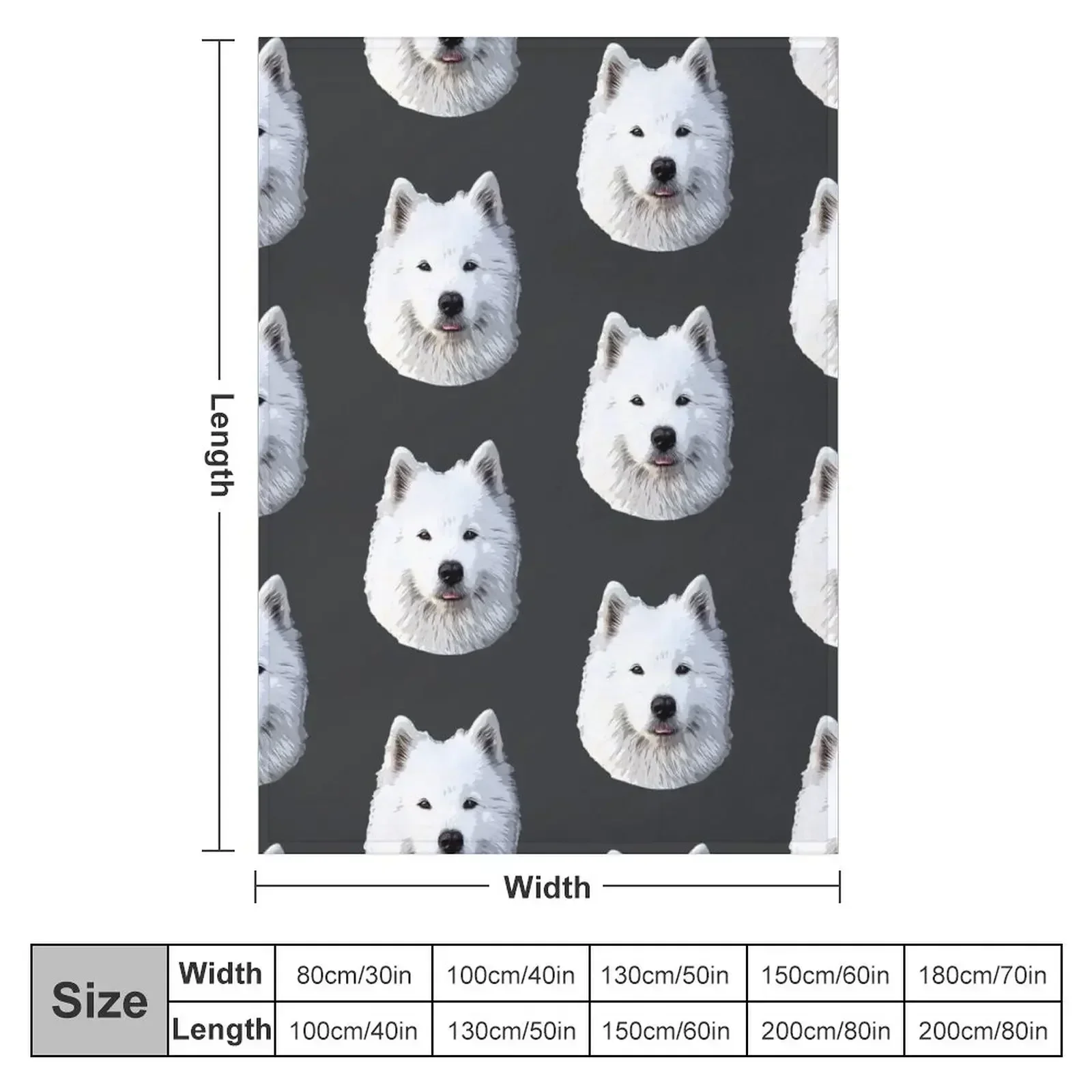 Samoyed- Stunning Dog! Throw Blanket Winter beds Luxury Furrys Blankets