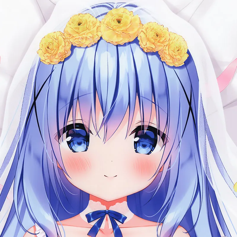 Anime Is A Rabbit Order? Kafuu Chino Sexy Cozy Dakimakura Cover Pillow Lining For Bed Gifts MSJ