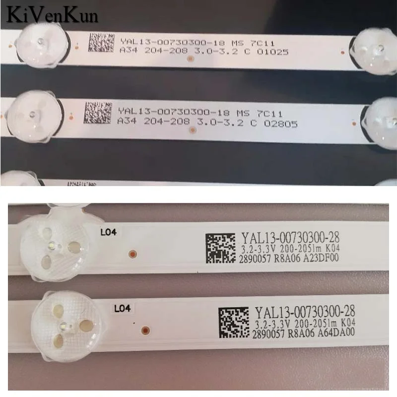 6Pcs LED TV Bands Bar MS-L1717 V1 Backlight Strip RF-AZ400E30-0701S-11 A1 Lanes Rulers JL.D40071330-001DS-M Planks Matrix Tapes