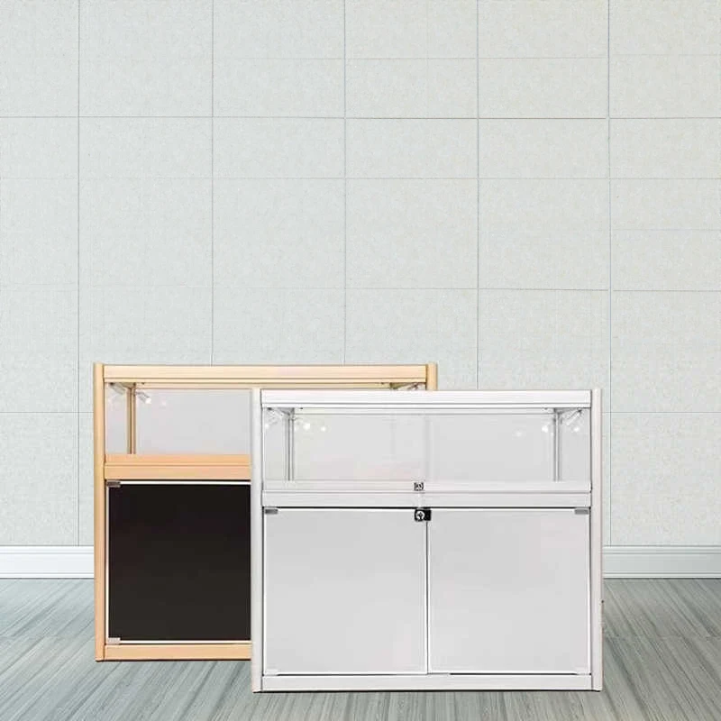 Custom.Custom Heavy Capacity Grocery Shop Glass Cabinet With Led Light Extra Vision Showcase Retail Store Furniture Display Cabi