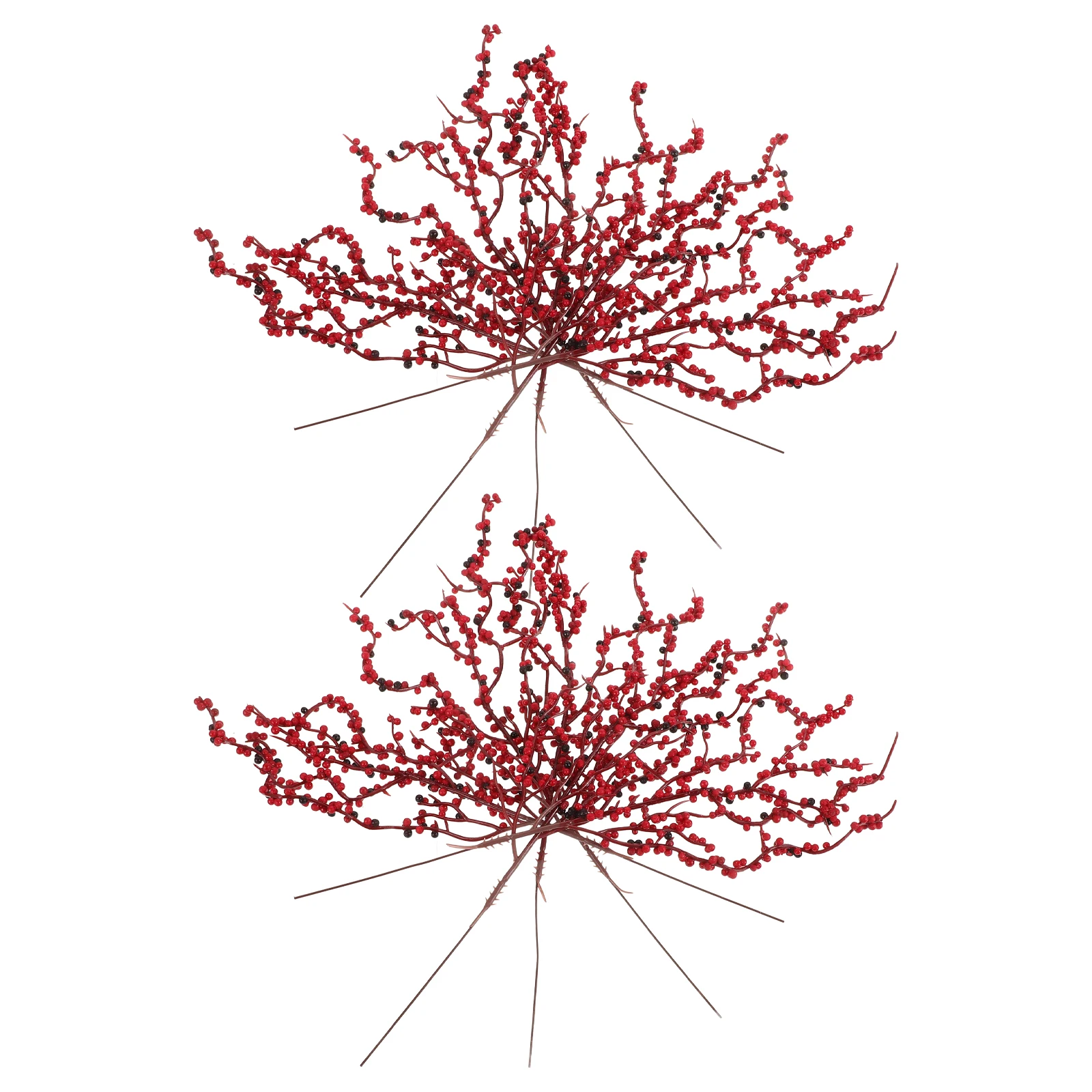 

10pcs Artificial Red Berry Picks Christmas Decorations For Wreaths Table Centerpieces Winter Floral Arrangements Holiday Home