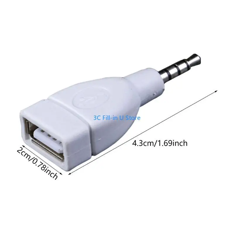 G8TA USB 2.0 أنثى إلى 3.5 ملم الذكور AUXS SOUND SOUND COMPTERS SLAPTER