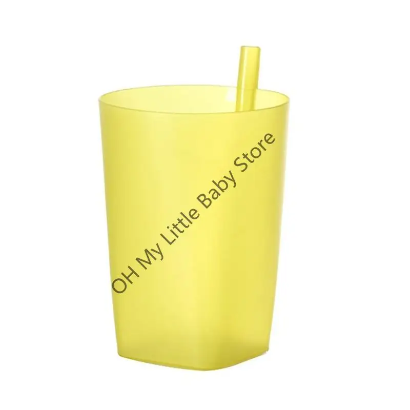 

M76C Candy Color Sippy Cups Water Practical Large Capacity Straw Cups Reusable Drinking Cup for Children Kids Gift