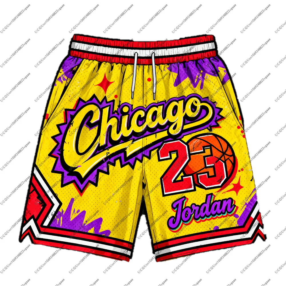 

23 Male Run Fitness Mesh Shorts Quick Dry Men Gym Basketball Breathable Casual Sweatpants Chicago Sports Trousers Pants J-Jorda