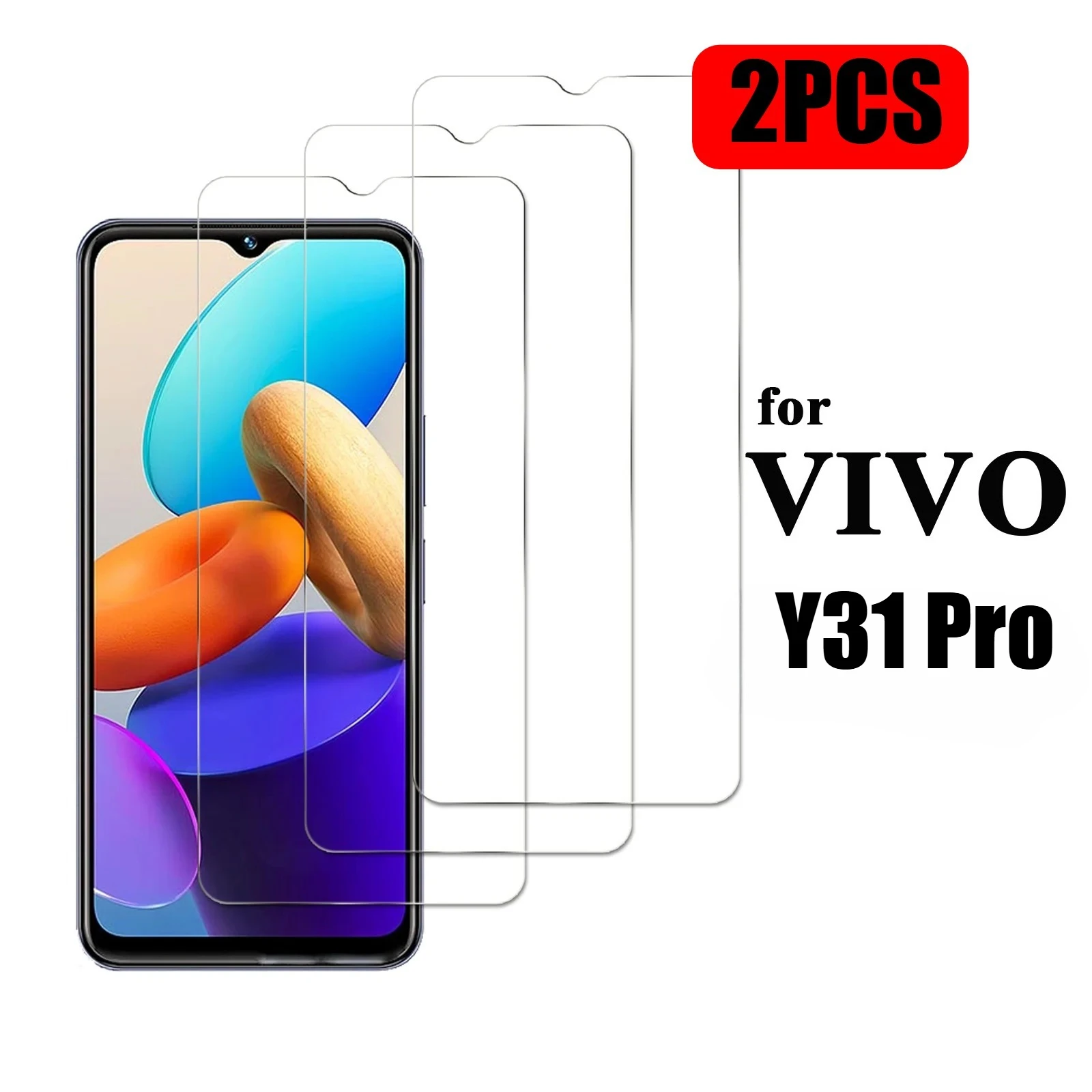 

2 шт. прозрачное HD для VIVO Y31 Pro Защитная пленка из закаленного стекла для VIVO Y31 Pro Crystal 9H Защитная HD прозрачная устойчивая к царапинам