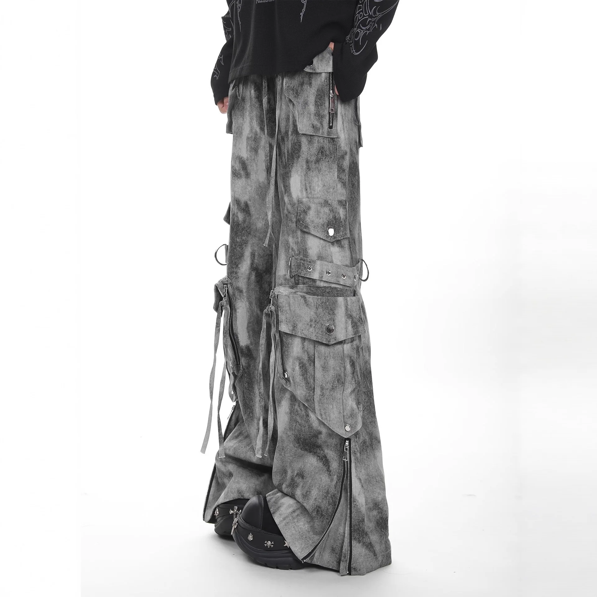 

Women's Heavy Wash Vintage Wide Leg Jeans 2026 New Spring American Retro Loose Slim Long Trousers