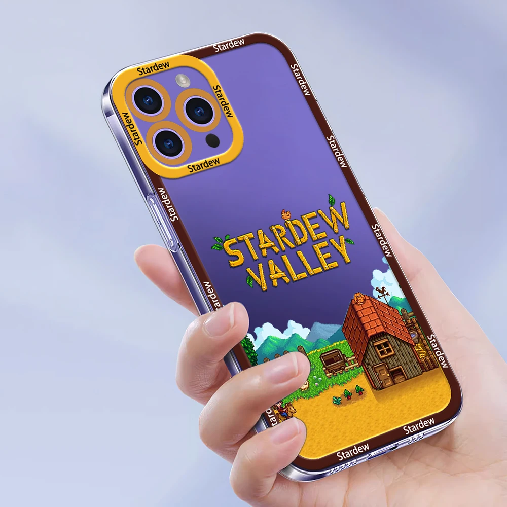 Game S-Stardew Valley Phone Case for Samsung S24 S23 S22 S21 A55 A54 FE PLUS ULTRA Transparent Bezel Cover