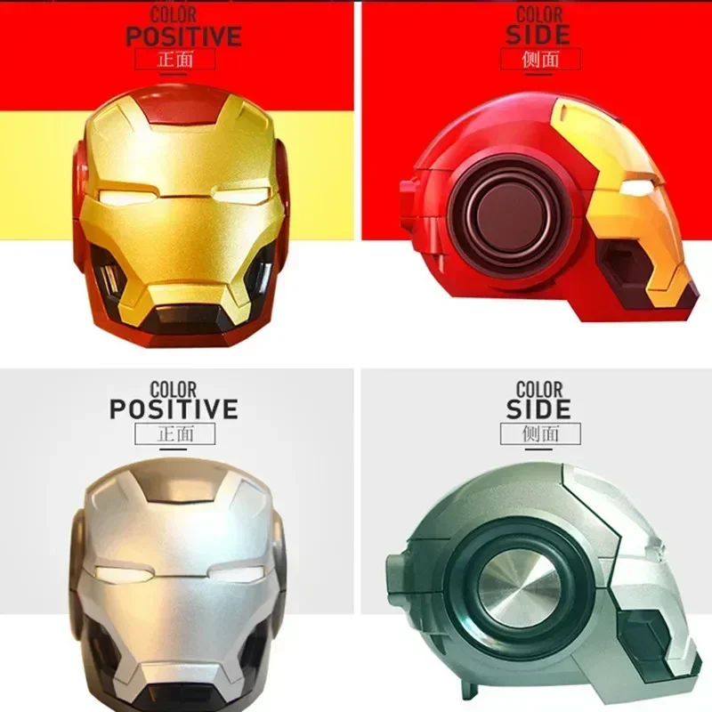 Deformable หุ่นยนต์มินิบลูทูธลําโพงขนาดเล็กหมวกกันน็อก Iron Man Avengers ไร้สายสมาร์ทวิทยุของขวัญสร้างสรรค์ Desktop Decorati