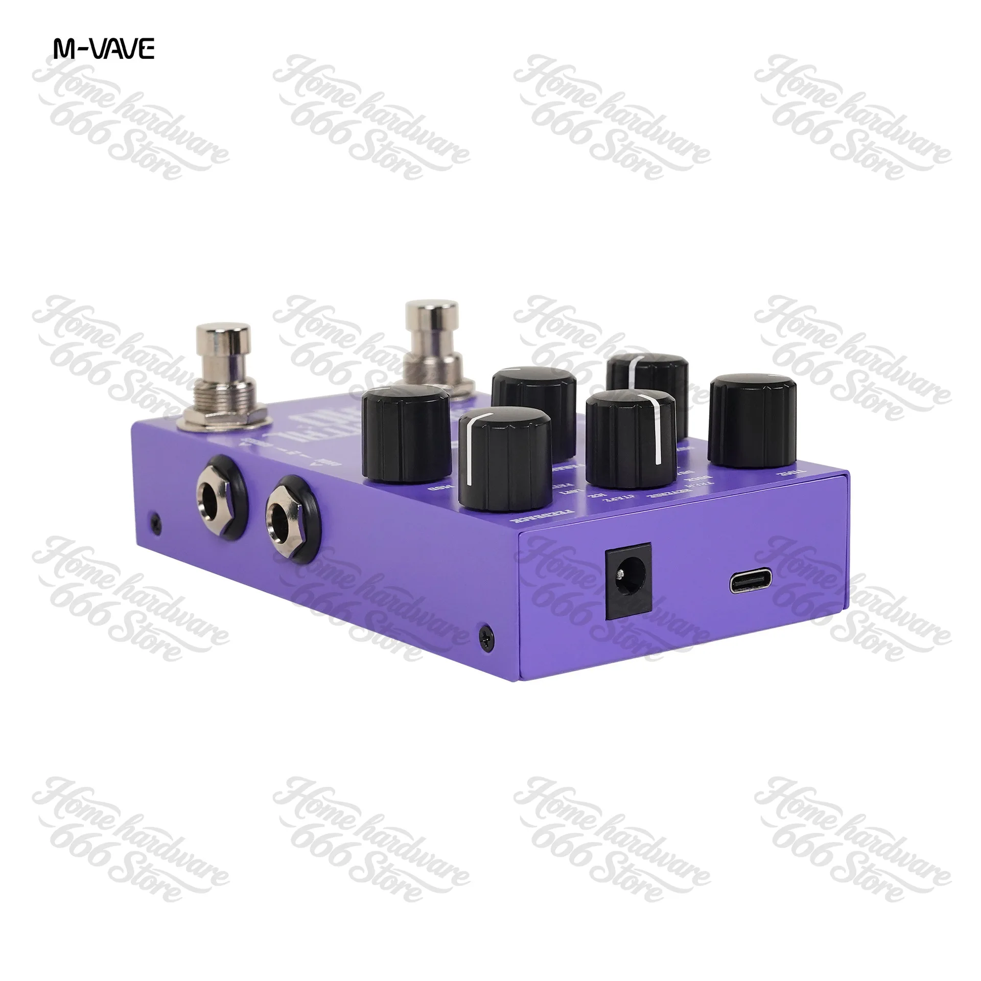 Single Piece Double Color Nail Stereo Digital Guitar Effect Device