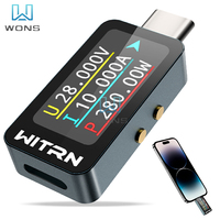 DC 4~28V 6A Multi-function Voltage Ammeter Power Meter Bidirectional Current Measurement 0.96inch for Battery Testing Monitor