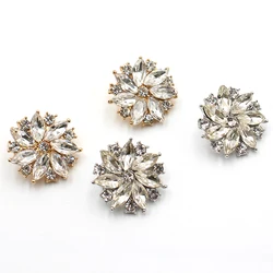 New 5 pieces 22mm rhinestone alloy button handle for DIY sewing garment wedding decoration buttons