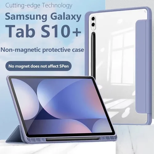 Funda acrílica transparente HD para Samsung Galaxy Tab S10 FE 10,9 Plus 13,1 2025 Ultra 14,6 pulgadas 2024 S7 S8 S9 S10 FE Plus con ranura para bolígrafo