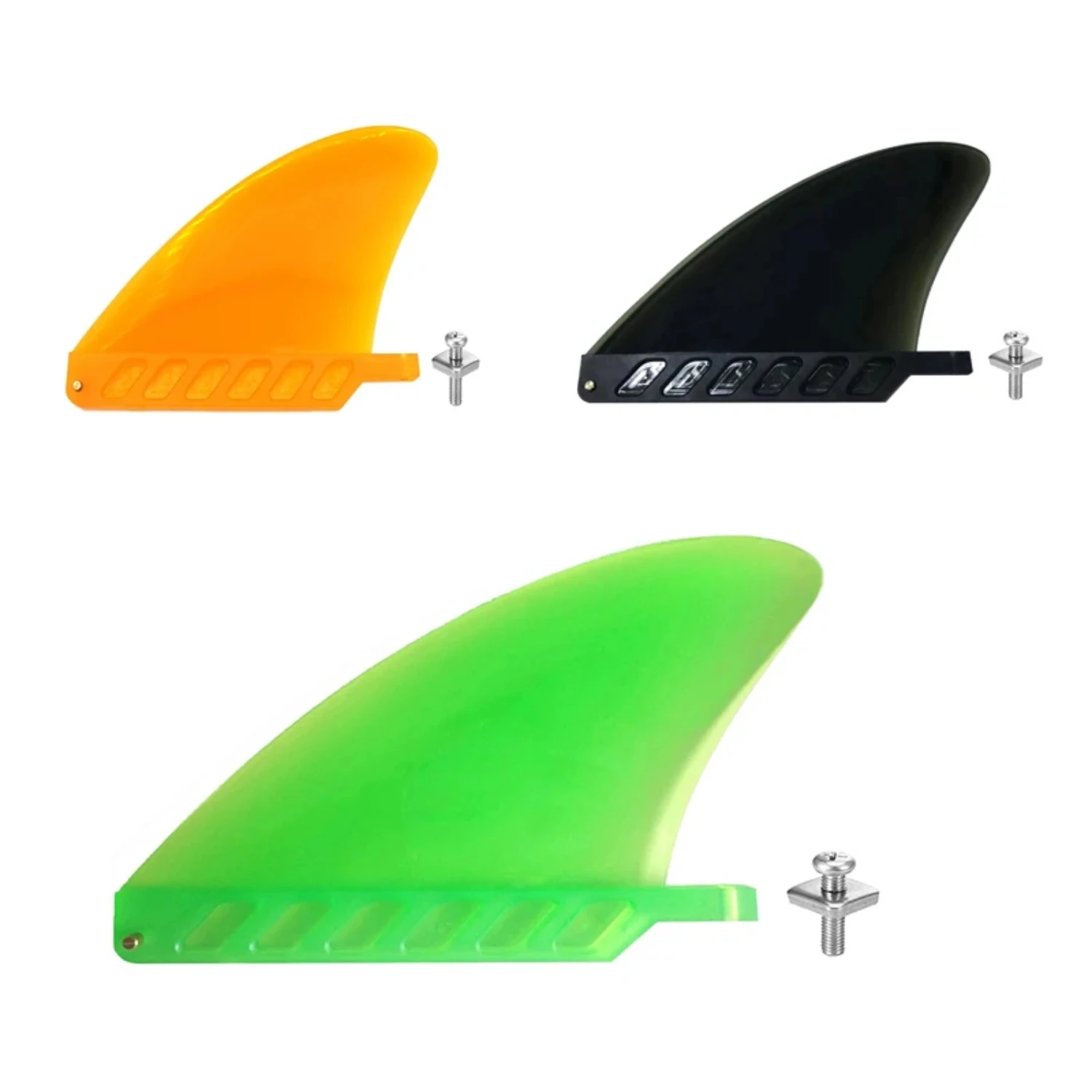 4.6 Inch Surfboard Fins Screw Inflatable Surfing Paddle Board TPU Soft Rubber Large Rudder Surfing  Accessories Triathlon Maap