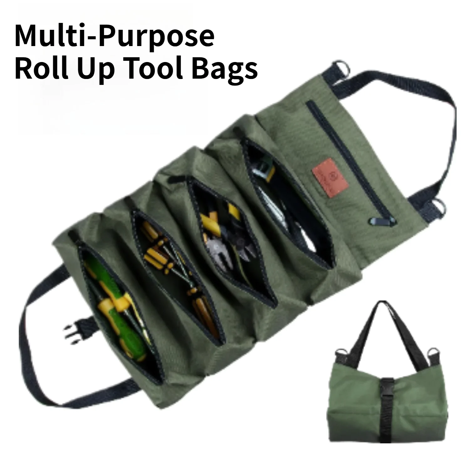 Tool Roll Multi-Purpose Roll Up Tool Bags Wrench Hardware Roll Electrician Bags Sturdy High Quality Professional Multi Pocket