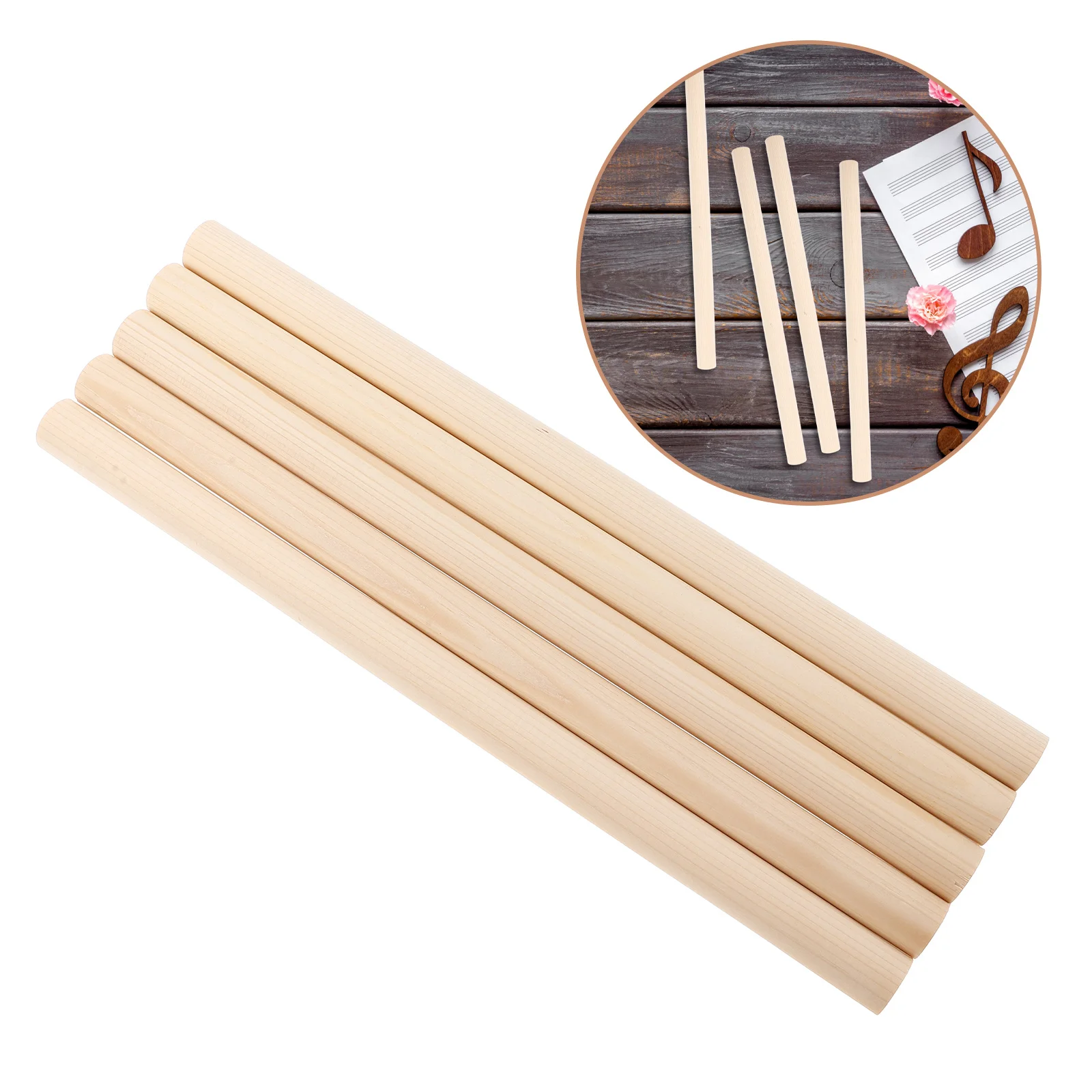 

5Pcs Wooden Bass Sound Posts Natural Resonance Bass Instrument Parts Acoustic Sound Column for Musical Performance