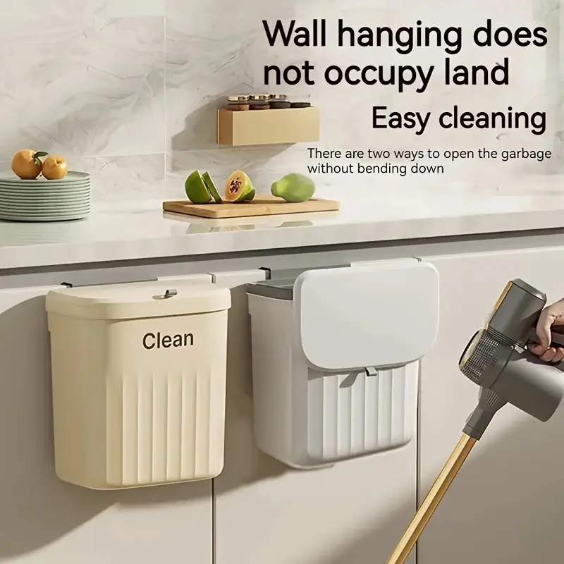 

Овальная пластиковая подвесная кухонная мусорная корзина с верхней крышкой-настенная корзина для мусора или дверца шкафа с особыми функциями-без выбора