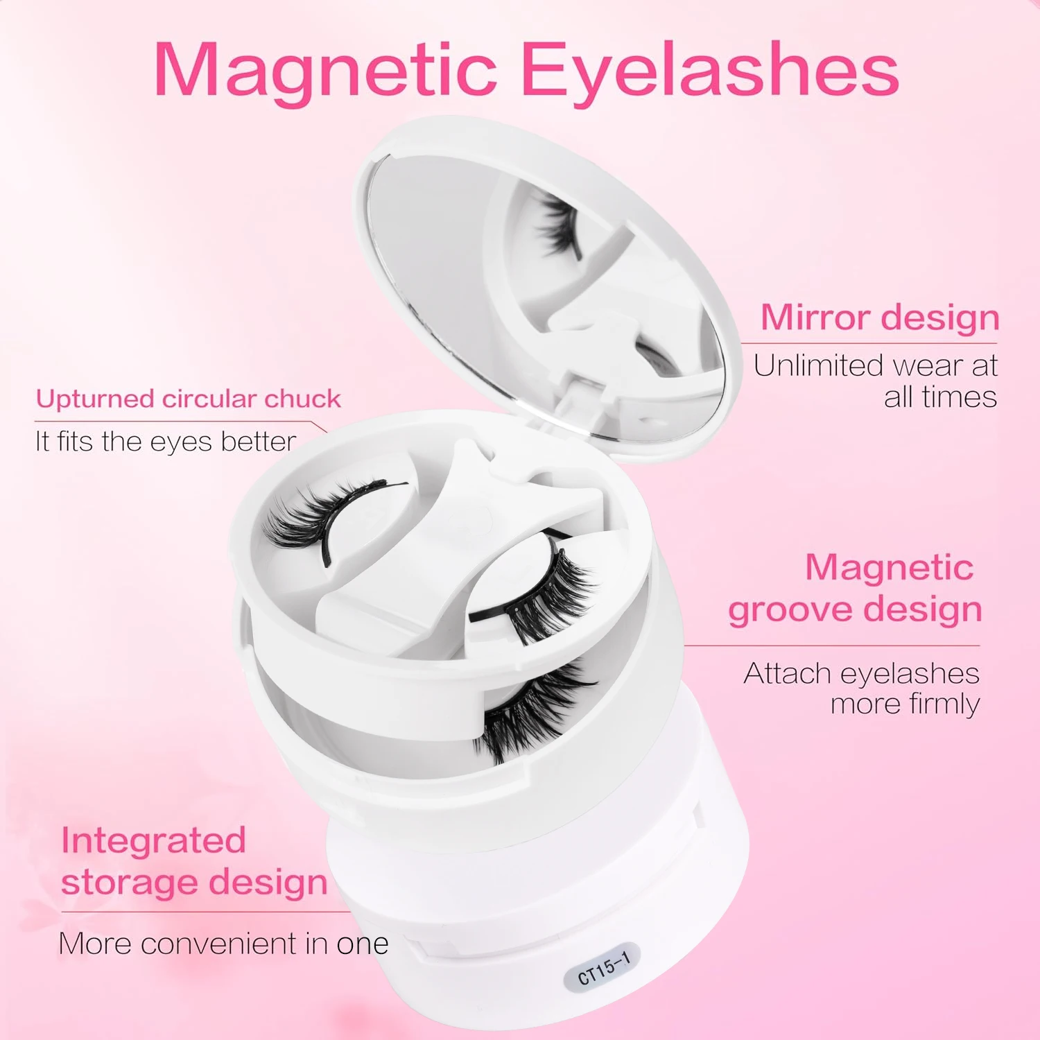 مجموعة رموش مغناطيسية قابلة لإعادة الاستخدام مكونة من زوجين، أداة تمديد رموش سهلة الاستخدام، أداة تجعيد طبيعية، رموش صناعية مع ملاقط مغناطيسية #4