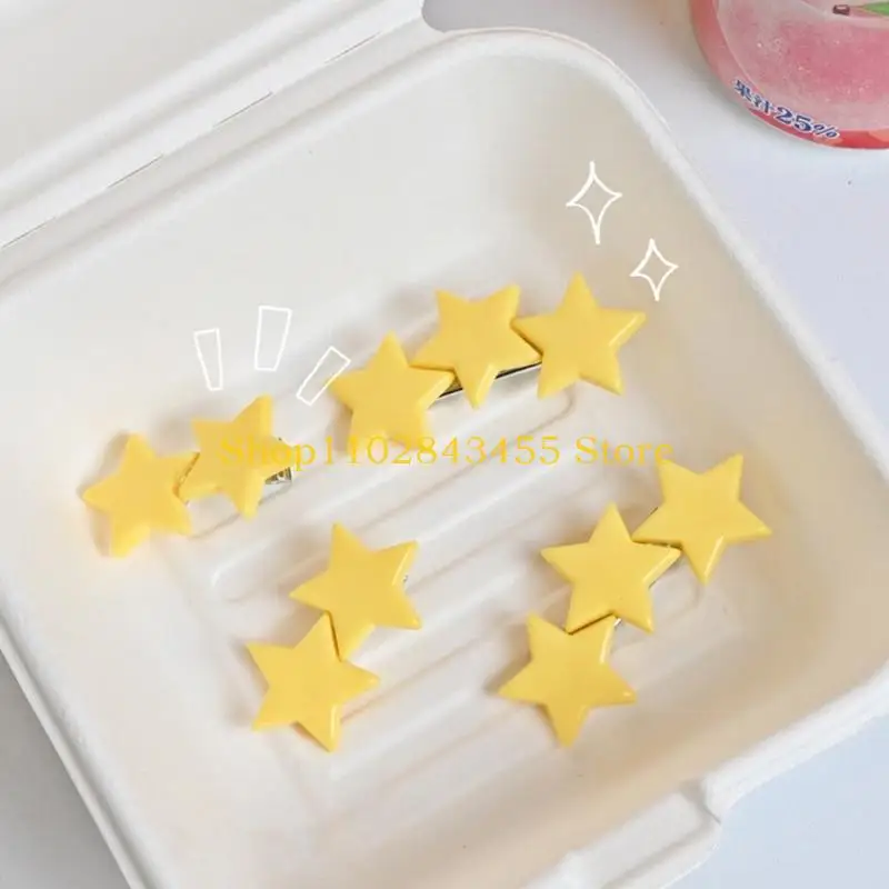 49MC Yellow Star Hair Clip for Girls Star Bobby Pin Star Hairpin Kid Star Barrettes - Image 3