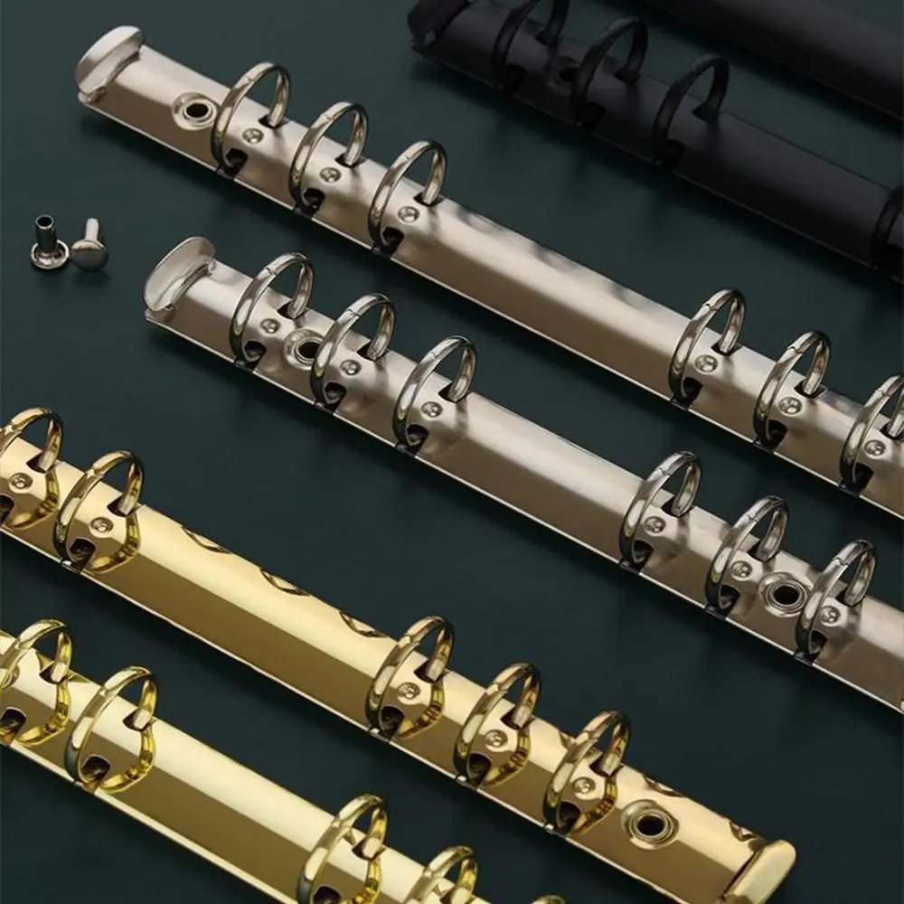 Álbum DIY desmontable para estudiantes, carpeta de papel para álbum de recortes, Clips de encuadernación de papel, carpeta de archivos A5 A6, anillo de hojas sueltas, 3 colores