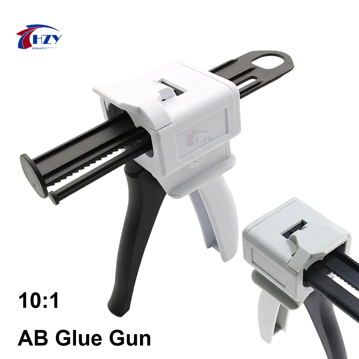 HZY 10:1 Manual Glue Gun AB Epoxy Sealant Glue Gun 50ml Dispensing Gun Applicator Glue Adhensive Squeeze Mixed Caulking Gun