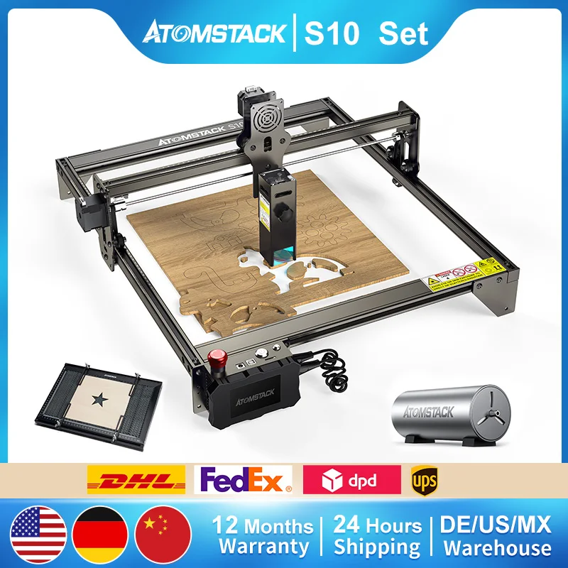 

ATOMSTACK S10 Pro Лазерный гравировальный станок для резки с F1 и F30 10 Вт Оптическая мощность с ЧПУ Автономная гравировка металла Металл Дерево Акрил
