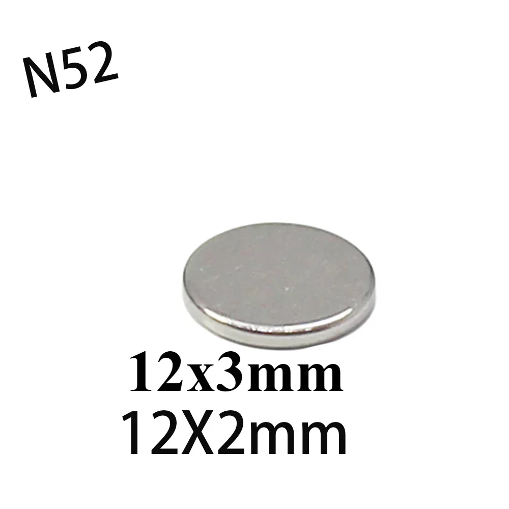 N52 12x2 12X3 Magnet Standard Size  Superpower Neodymium Motor Strong Seach Magnets Ebike Nickle Bar Search Magnetic Fridge DIY