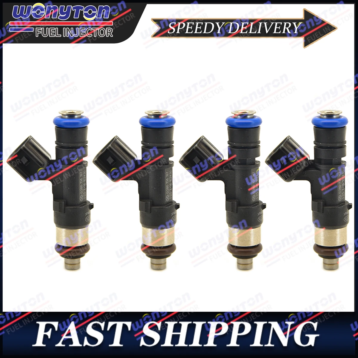 4Pcs Fuel Injectors 0280158197 Fits For 2012 Polaris RZR S800 RZR800 Razor Reman