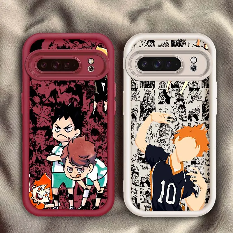 

Anime Haikyu Art Luxury Phone Case For Google Pixel 9 8A 8 7 7A Pro XL 5G Eye Ladder Soft TPU Shockproof Cover