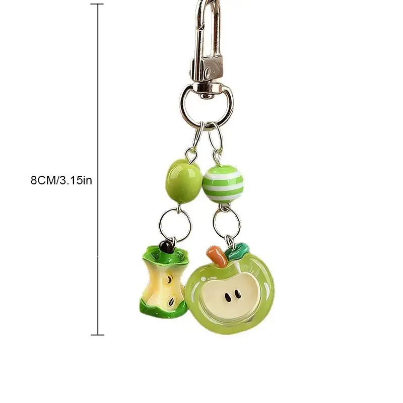 Koreanischer transparenter Harz-Obst-Schlüsselanhänger, niedlicher Cartoon-Obst-Taschenanhänger für Mädchen, Paar-Geschenk, Rucksack-Schlüsselanhänger-Dekoration – Detail 7