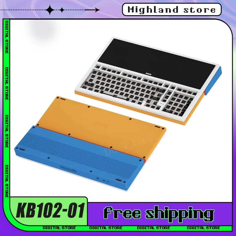 Doio Kb102-01 Touch Screen Keyboard Kit 14.5 Inche Ips Expand Touch Screen Cnc All-Aluminum Alloy Mechanical Keyboard Kit Custom