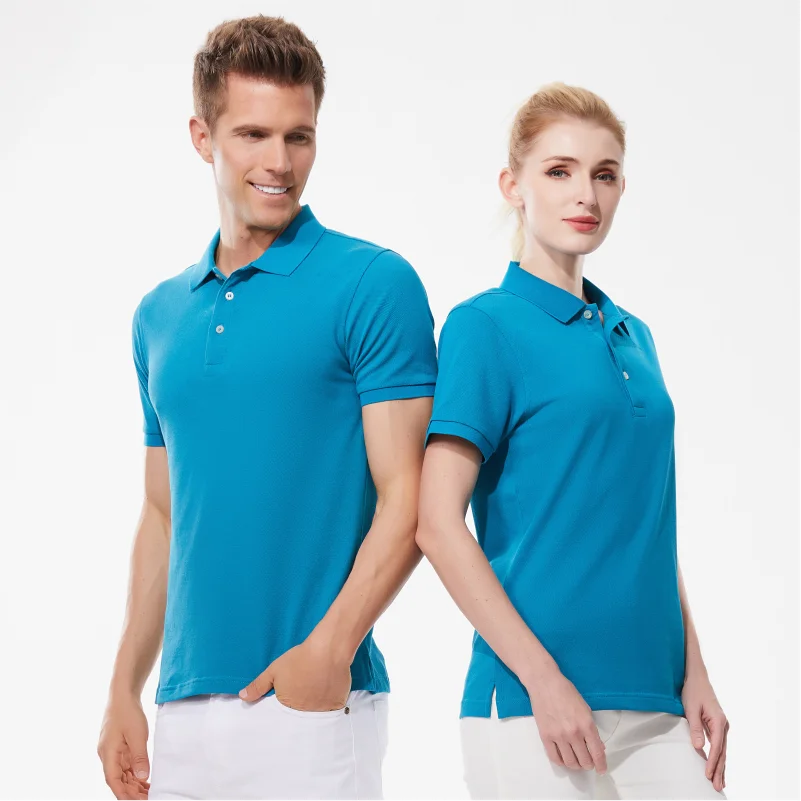 Geschäfts leute Frauen reine Baumwolle Kurzarm Polo benutzer definierte Logo Unternehmen Team lässig Revers Polo Stickerei Marke Qualität Shirt Druck