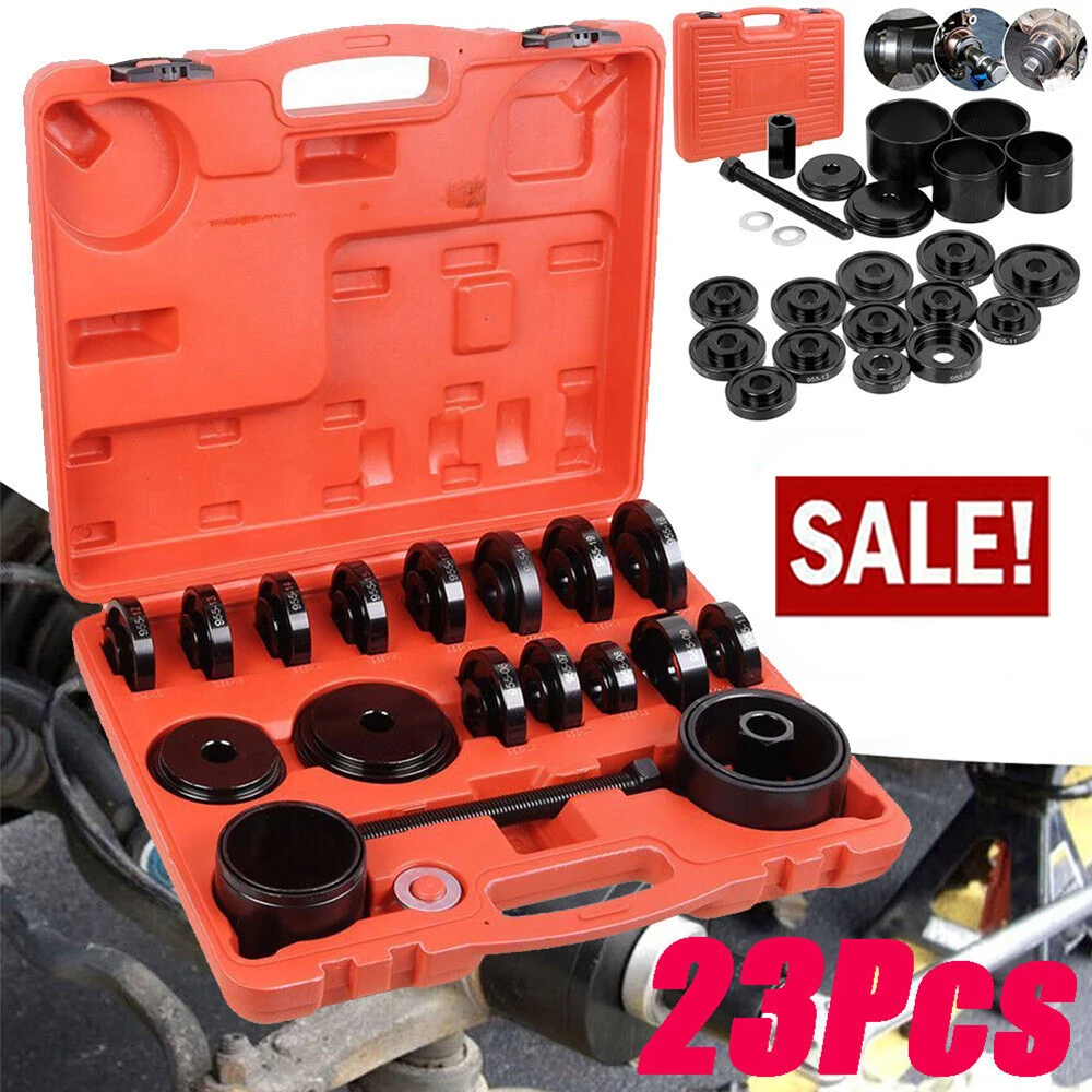 23PCS/Set Front Wheel Drive Bearing Removal & Installation Tool Bearing Removal Press Adapter Puller Wheel Hub For Car Trucks