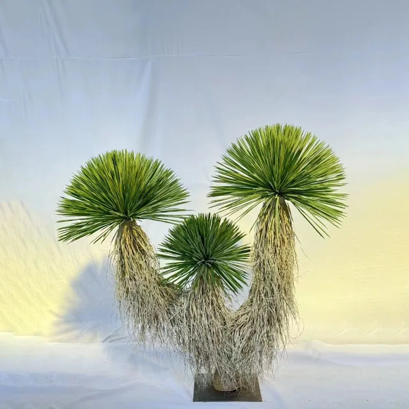 Simulation special-shaped dragon blood tree fake tree courtyard hotel window green plant ornament