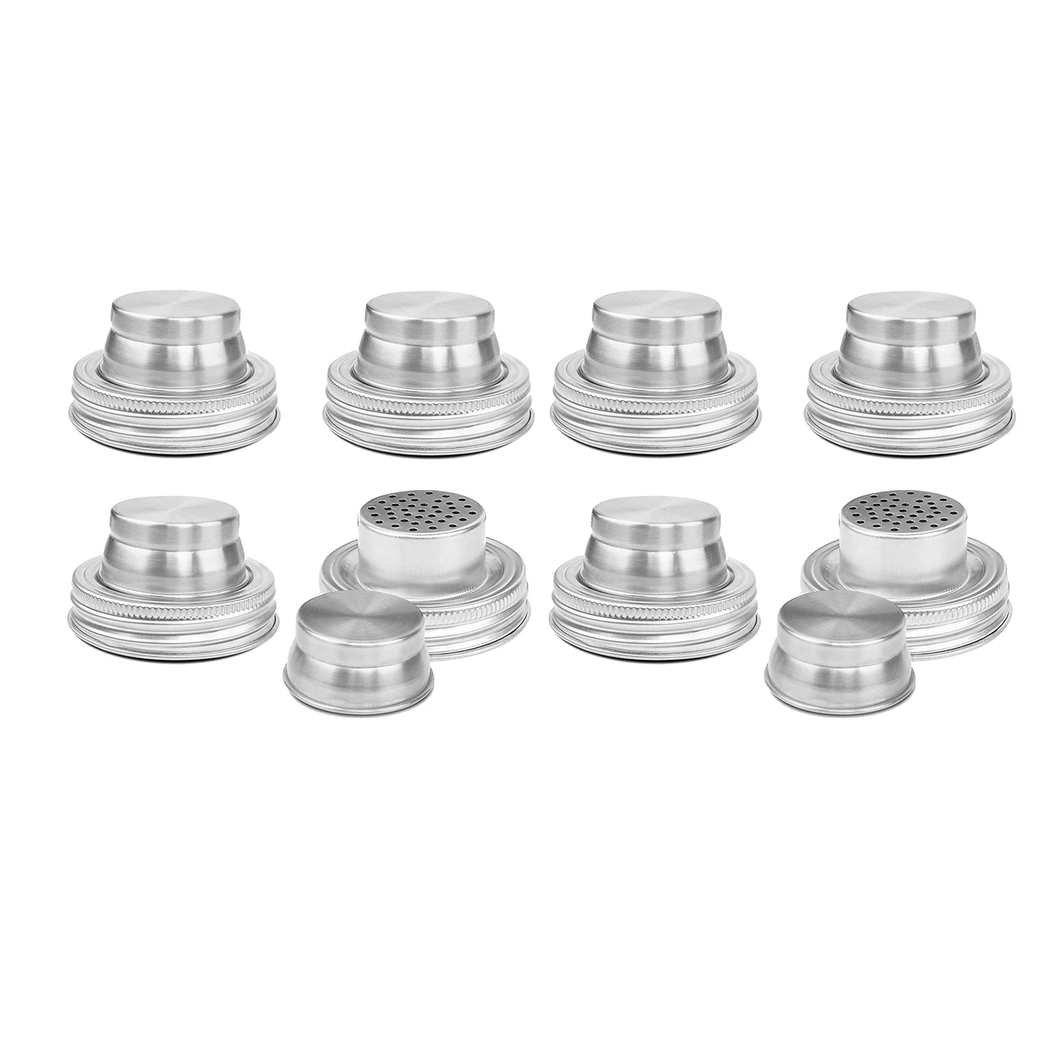 

8 Packs Mason Jar Shaker Lids Shaker Top for Regular Mason Jar Shaker Lids for Mini Mason Jars