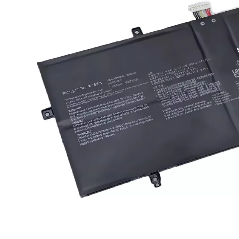 Imagem -04 - Bateria do Portátil para Asus C22n2107 Zenbook 7.74v 75wh