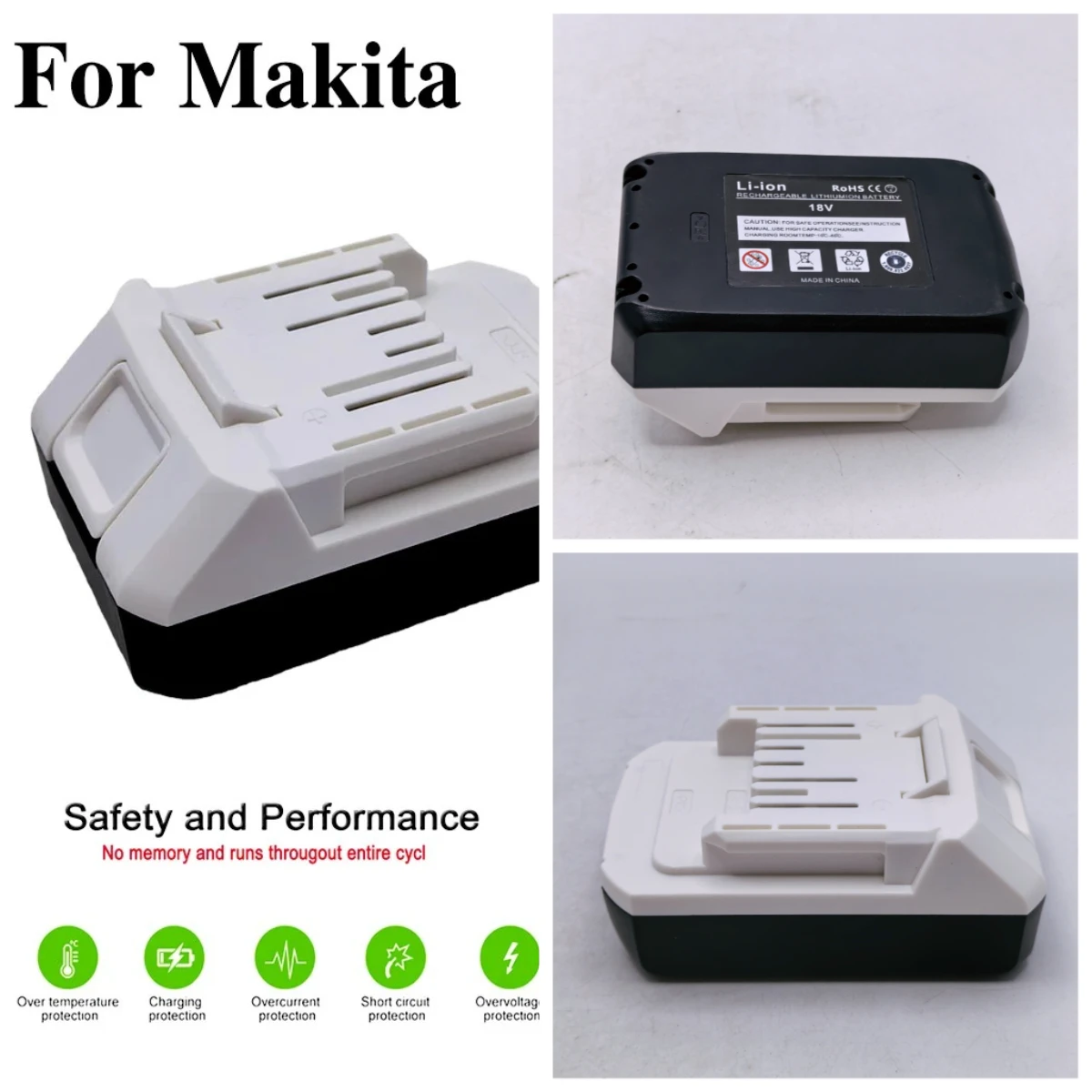 

18V For Makita 3.0Ah BL1813G BL1811G BL1815G BL1820G BL1813G BL1811G 195608-4 Power Tools Li-ion Battery