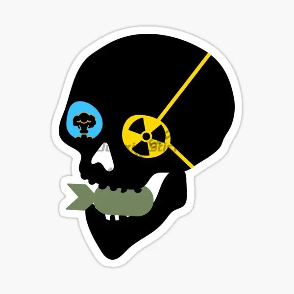 تحذير علامات الإشعاع ملصقات السيارات والشارات، ملصق فينيل مقاوم للماء ذاتي اللصق