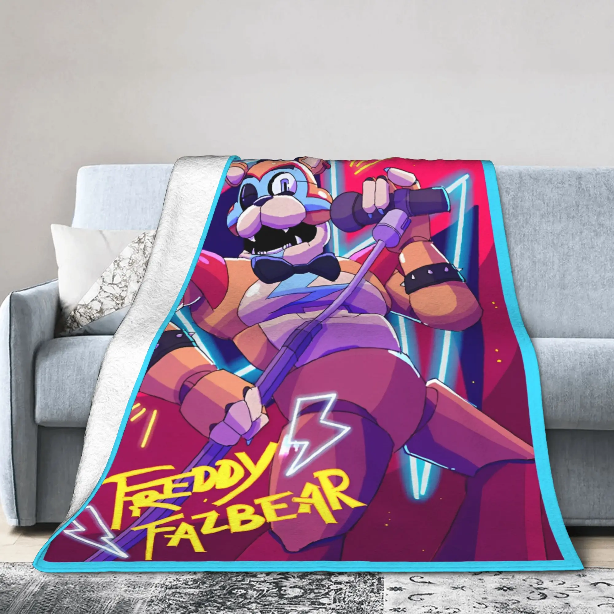 Five Nights Horror Game Blanket Fleece Summer   Multifunction Lightweight Throw Blanket for Bedding Bedroom Bedding Throws