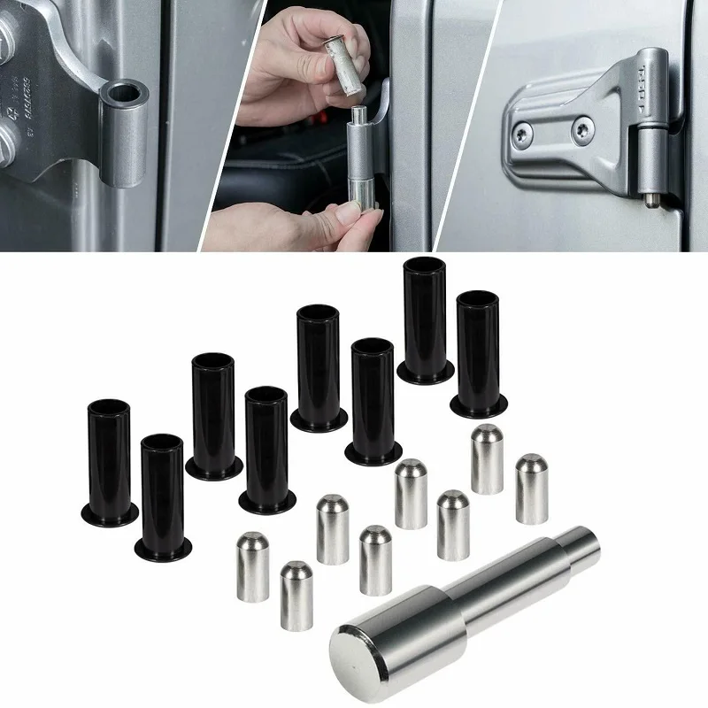 17pc Door Pin Guides Door Bushing Removal Tool for Jeep Wrangler JK JL 2007-2019 Car Accessories