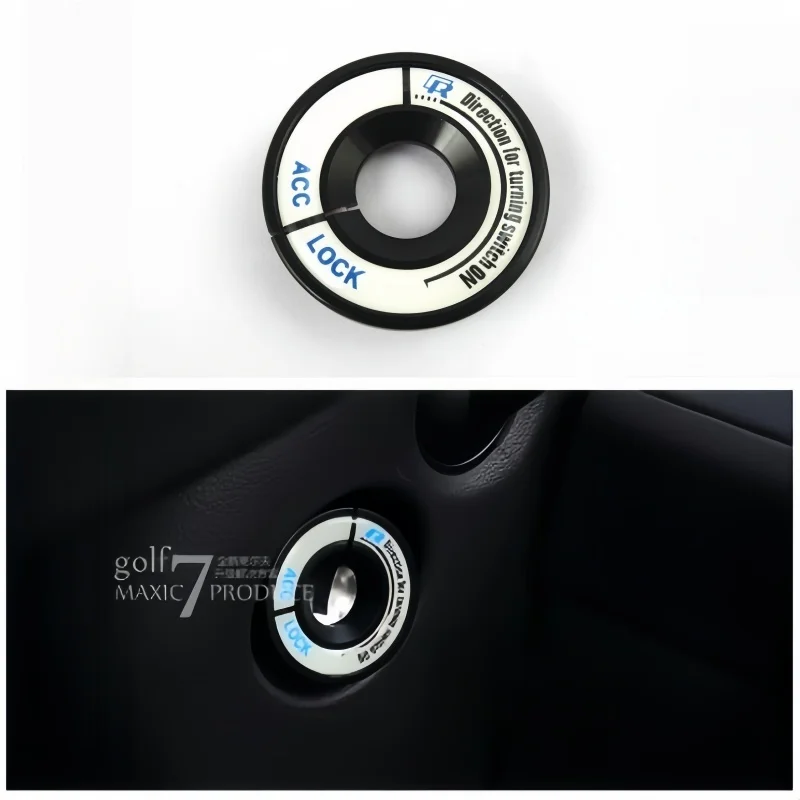 Car Ignition Switch Key Hole Ring Sticker Cover Luminous for Volkswagen VW Golf 6 Polo Lavida Bora Interior Decor Accessories