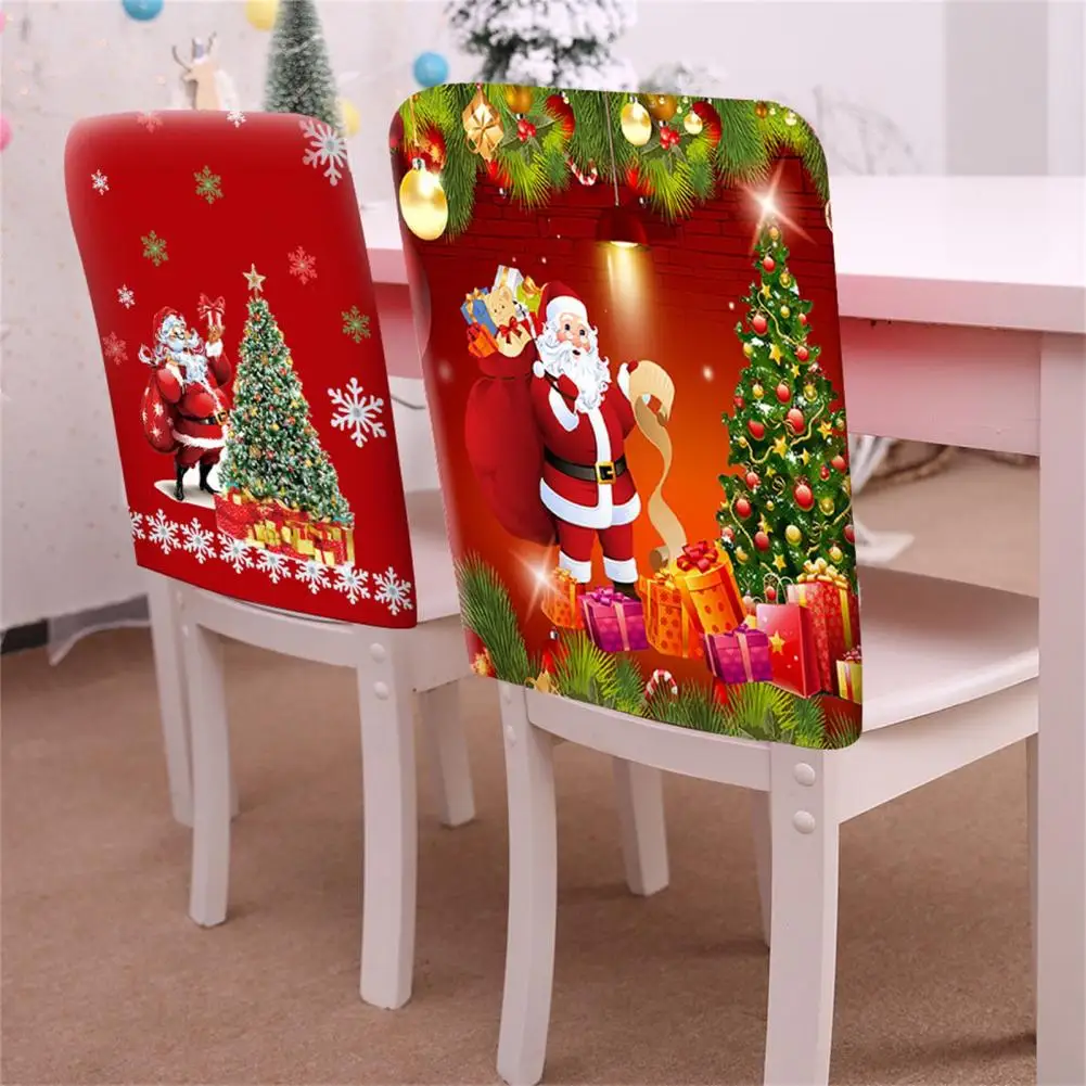 Christmas Chair Cover  Seat Protector Chair Covers Dining Room Kitchen Living Room Hotel Wedding Banquet Christmas Chair Cover