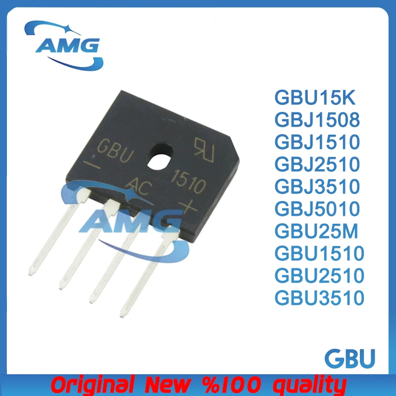 10PCS package GBU GBU3510 GBU2510 GBU1510 GBU25M GBJ5010 GBJ3510 GBJ2510 GBJ1510 GBJ1508 GBU15K Induction cooker bridge stack