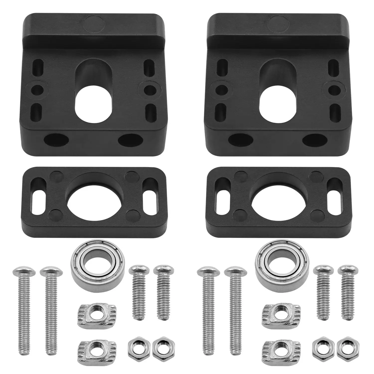 T8 Screw Mount Bearing Black Adjustable Z Axis Z-Axis Lead Screw Top for Fixing 3D Printer Z Axis Screw (40mm) 2PCS