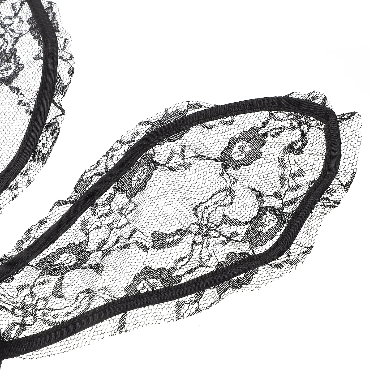 Bunny Ears Headband Black Lace Rabbit Collar Round Tail Easter Halloween Party Cosplay Costume Bunny Accessories Women