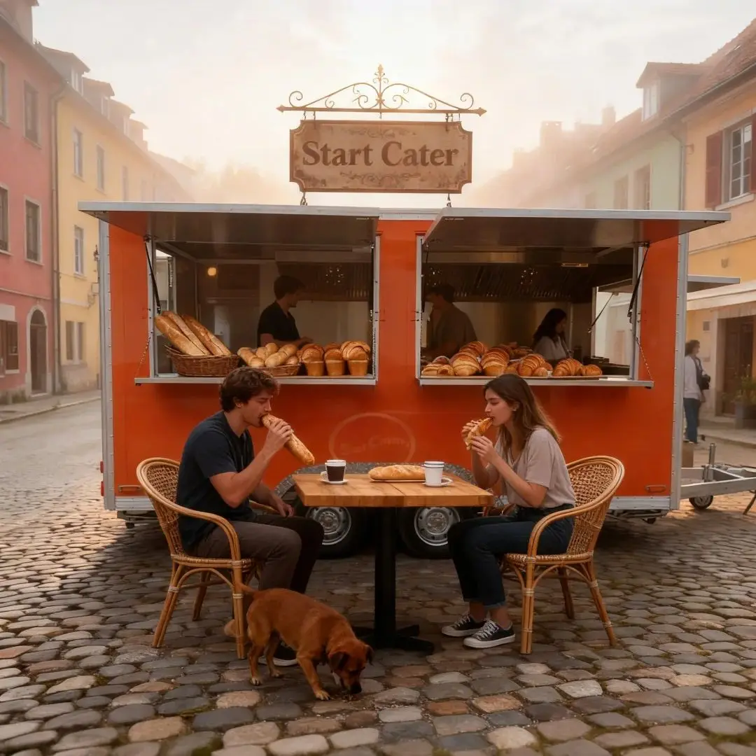 

Outdoor Market Vending Food Cart Foldable High-Quality Spacious with Ingredient Storage And Transport Trolley for Stalls