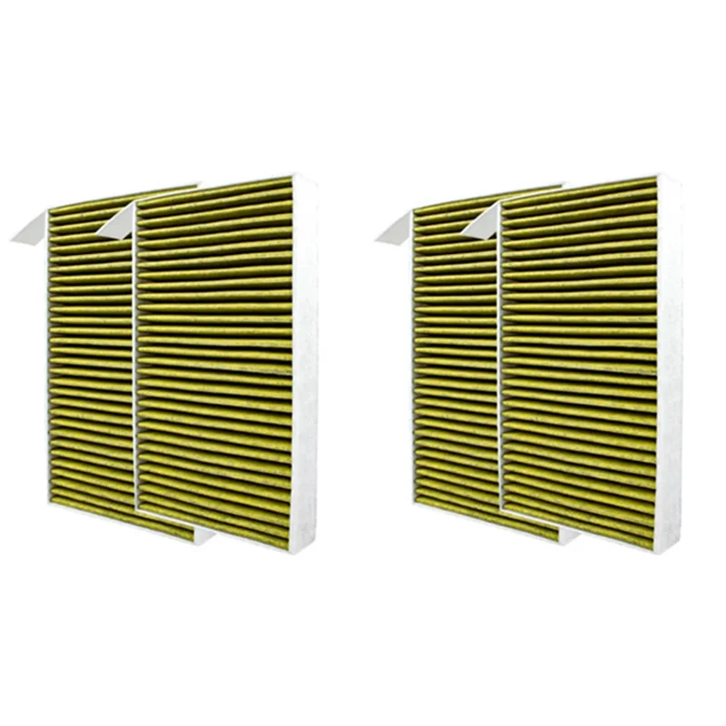 

2 Pair Auto Air Conditioning Filter PM2.5 Activated Carbon Filter Grid 1107681-00-A For Tesla Model 3
