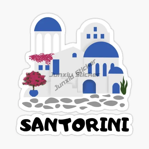 Santorini Greece The Largest Island in The Aegean Sea Santorini Island Scenic Car Sticker Vinyl Self-adhesive Decorative Cover